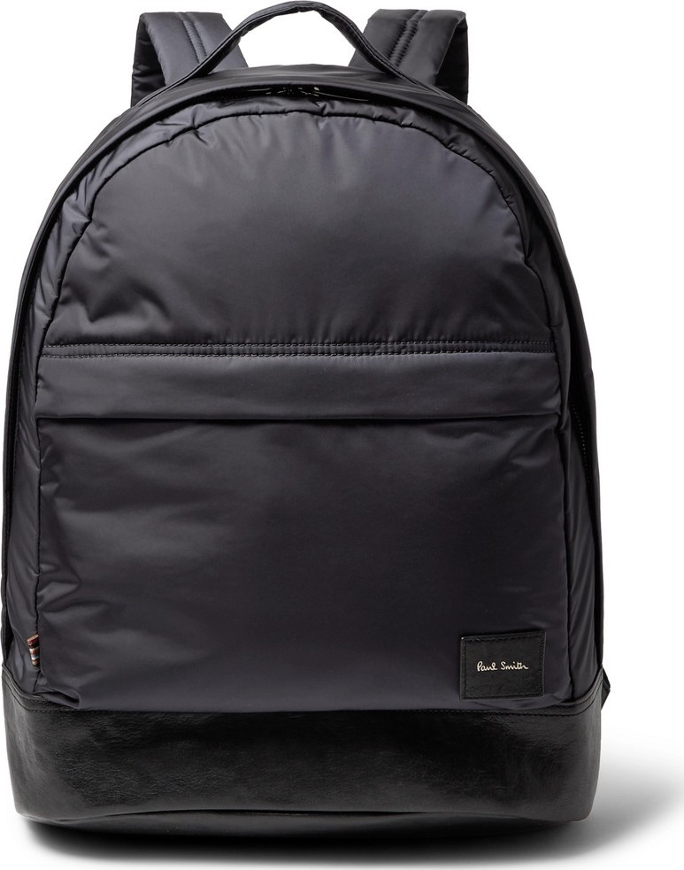 Paul Smith Leather-Trimmed Shell Backpack