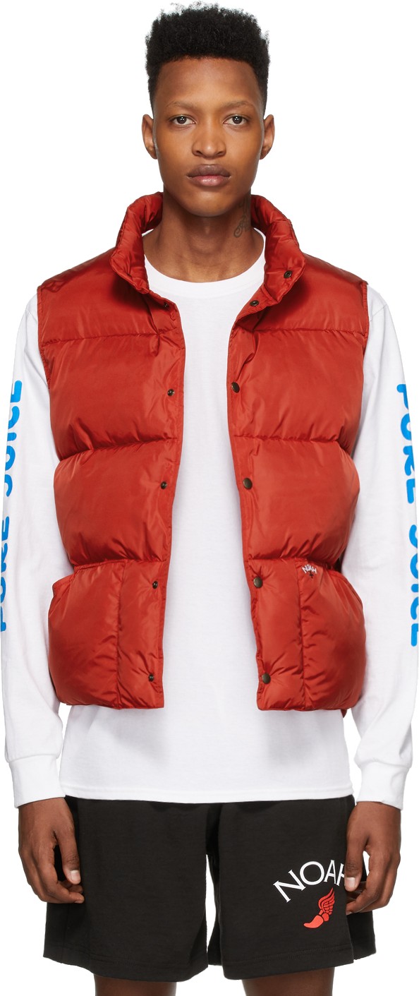 Noah NYC Red Cashball Puffer Vest