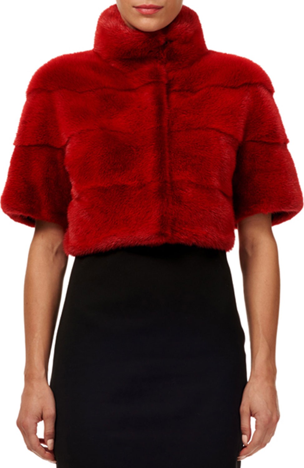 Gorski Horizontal Mink-Fur Bolero Jacket
