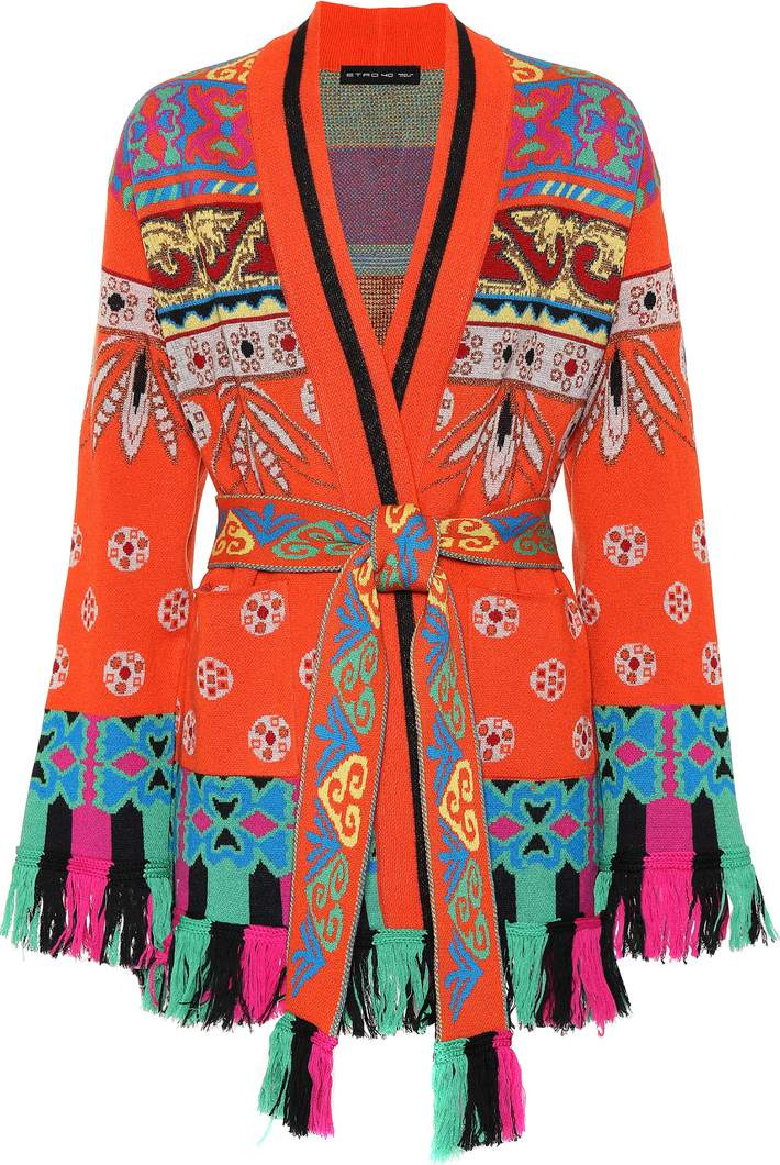 Etro Wool-blend tie cardigan