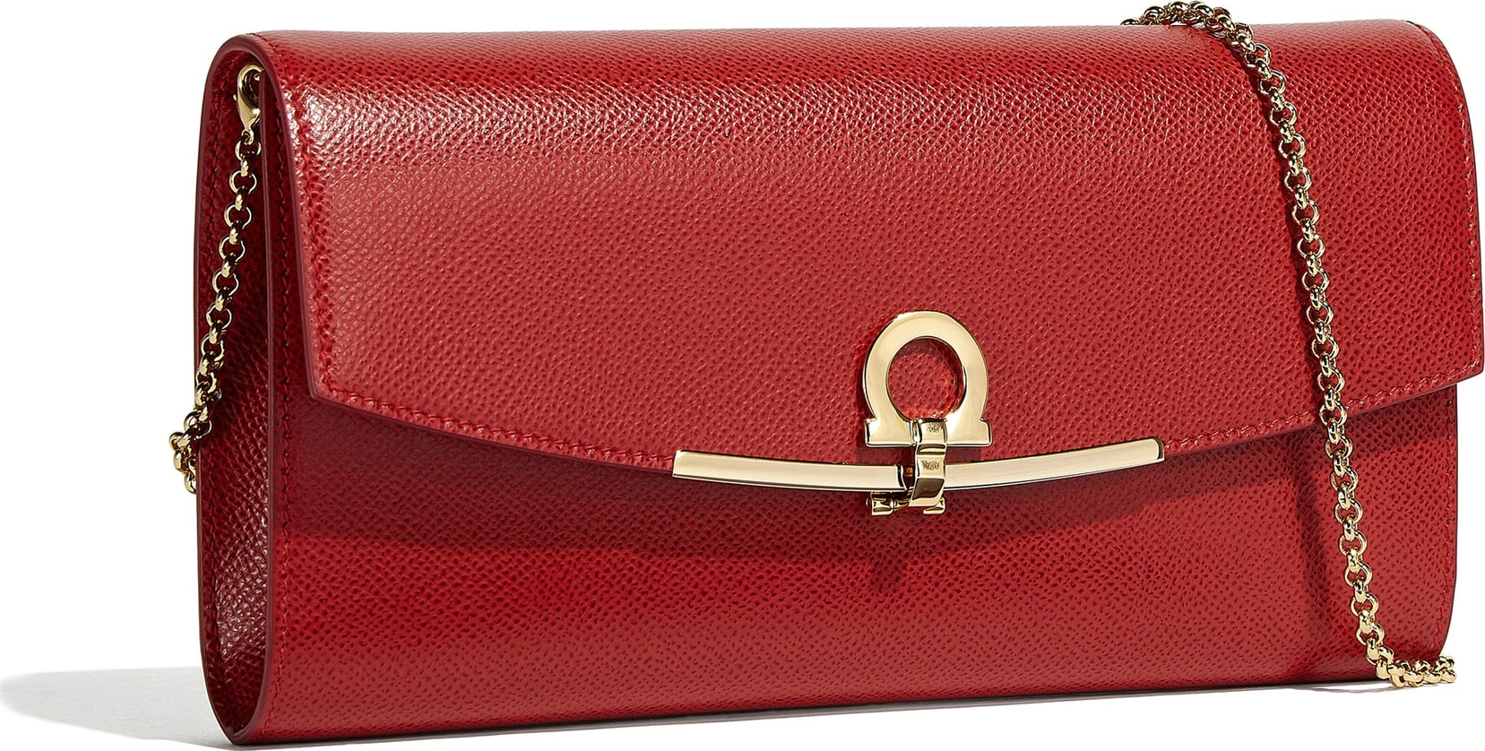 Salvatore Ferragamo Gancio Calfskin Leather Wallet on a Chain Salvatore Ferragamo Gancio Calfskin Leather Wallet on a Chain