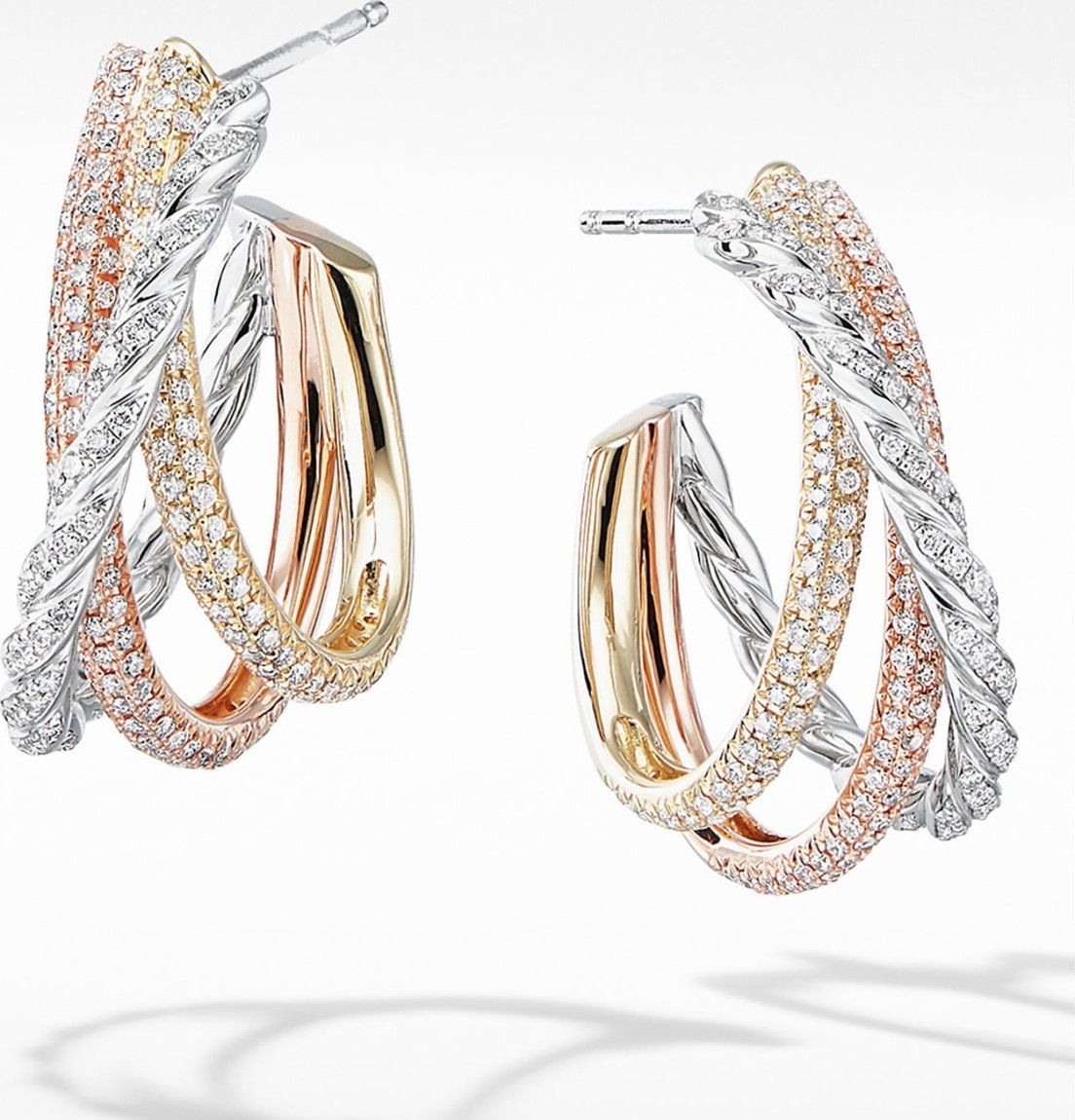 David Yurman Chatelaine<sup>® Full Pavé Triple Drop Earrings