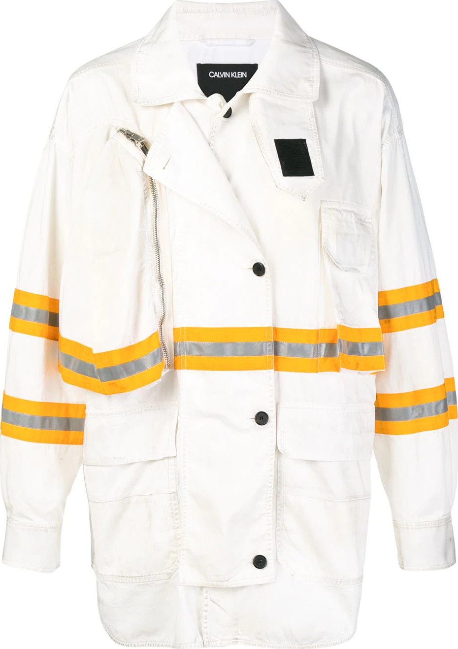 Calvin Klein 205W39NYC contrast panelled rain coat