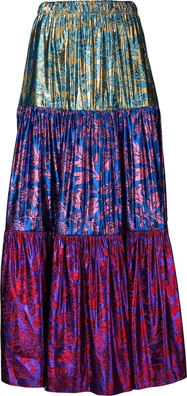 Gucci metallic brocade skirt