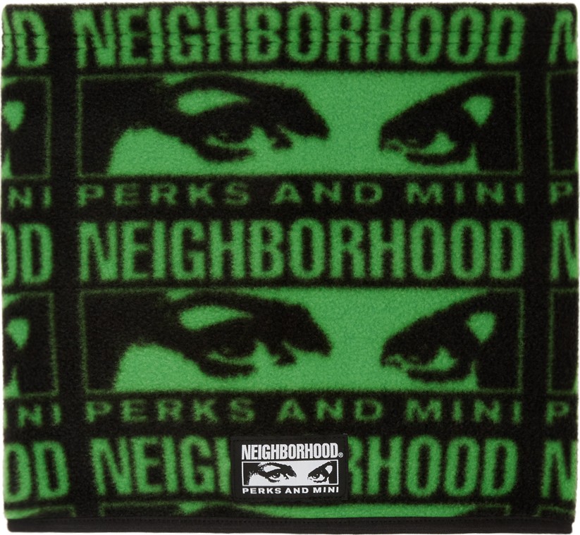 Perks and Mini Black & Green Neighborhood Edition Fleece Scarf