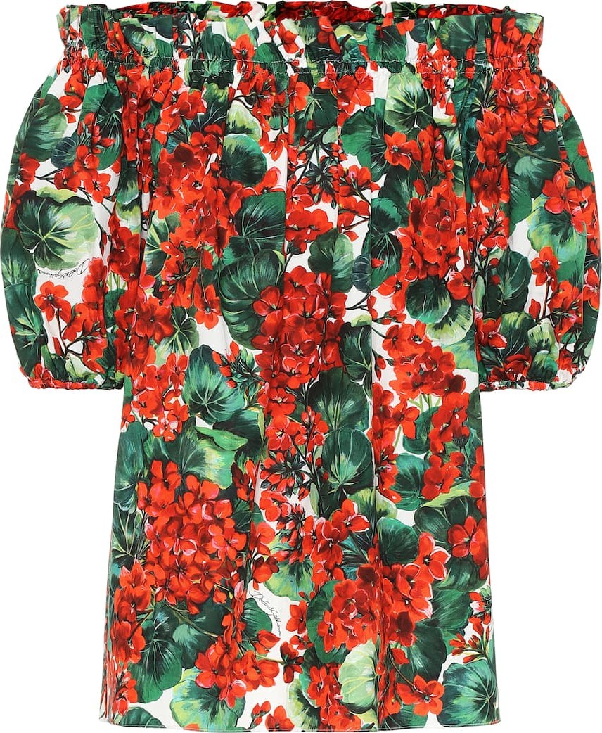 Dolce & Gabbana Floral off-the-shoulder top