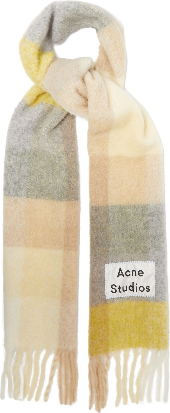 Acne Studios Vally alpaca-blend checked scarf