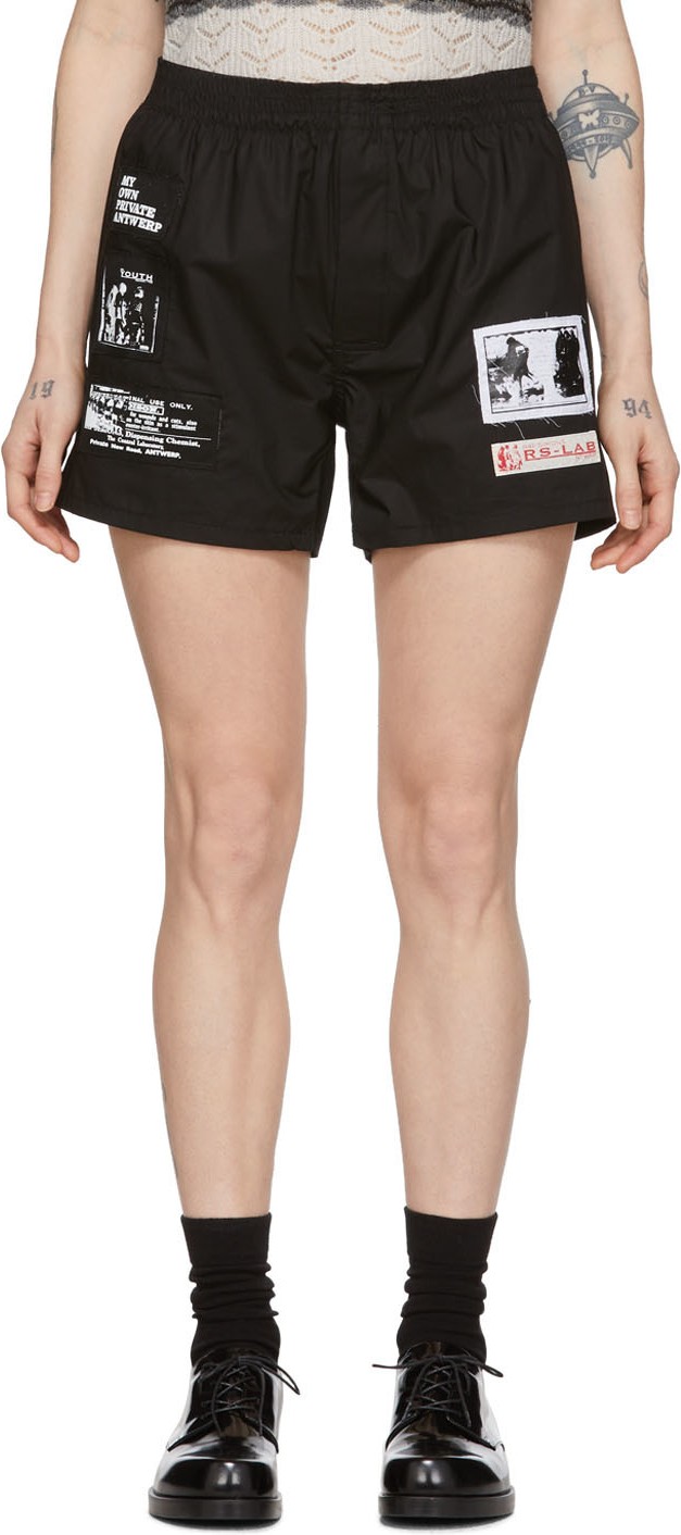 Raf Simons Black Patch Boxer Shorts