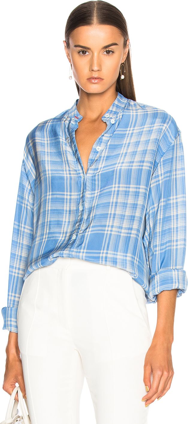 Victoria Beckham Stripe Shirting Grandad Shirt
