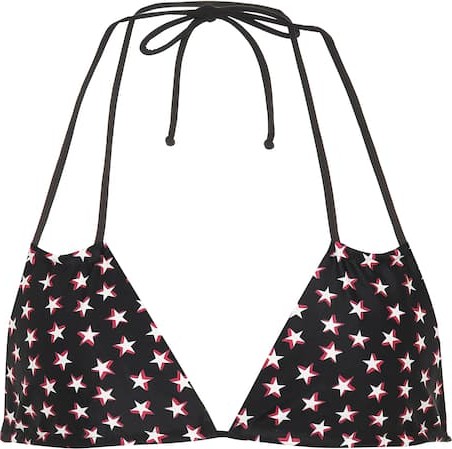 Saint Laurent Star-printed triangle bikini top Saint Laurent Star-printed triangle bikini top