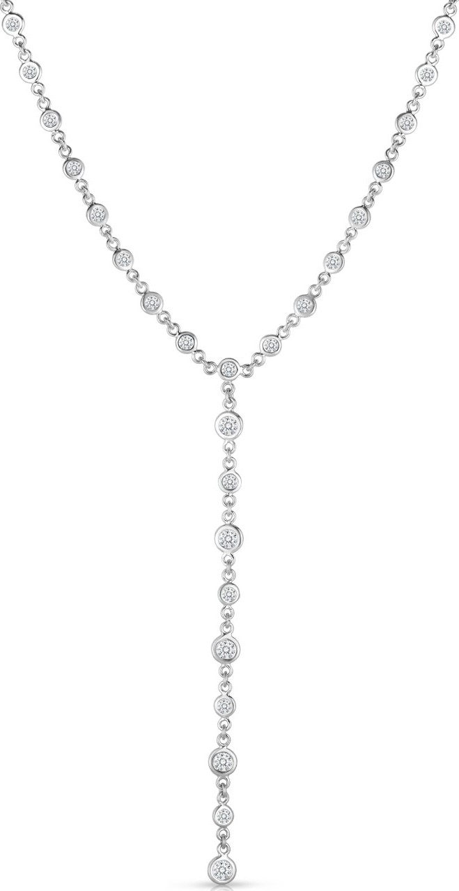 Roberto Coin 18k White Gold Diamond Y-Drop Necklace