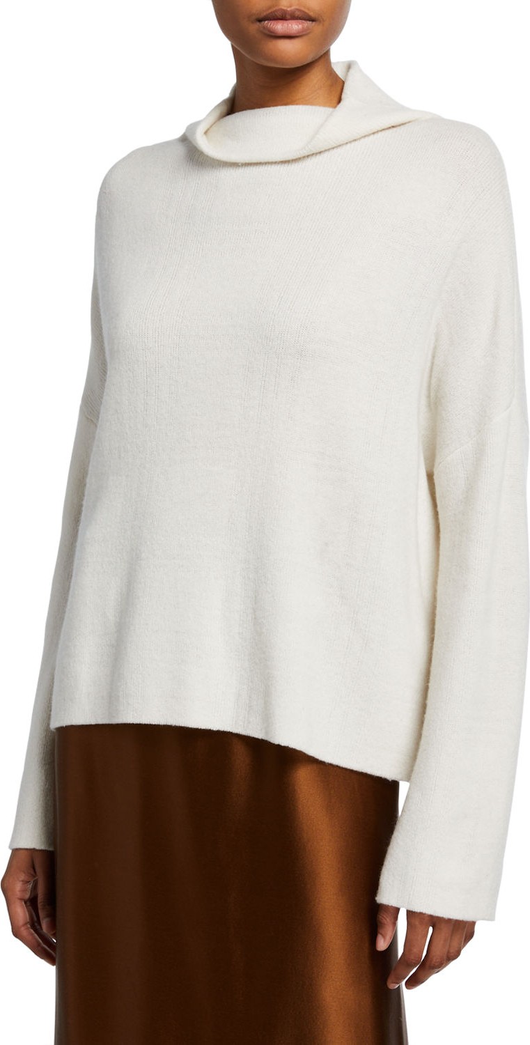 Vince Funnel-Neck Wool-Cashmere Sweater