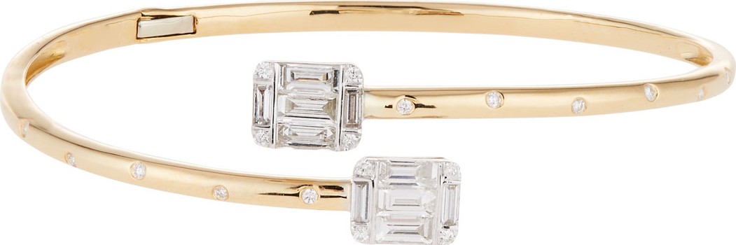Andreoli Diamond Bypass Bracelet in 18k Yellow Gold