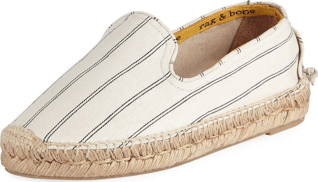 Rag & Bone Del Rey Striped Slip-On Espadrilles