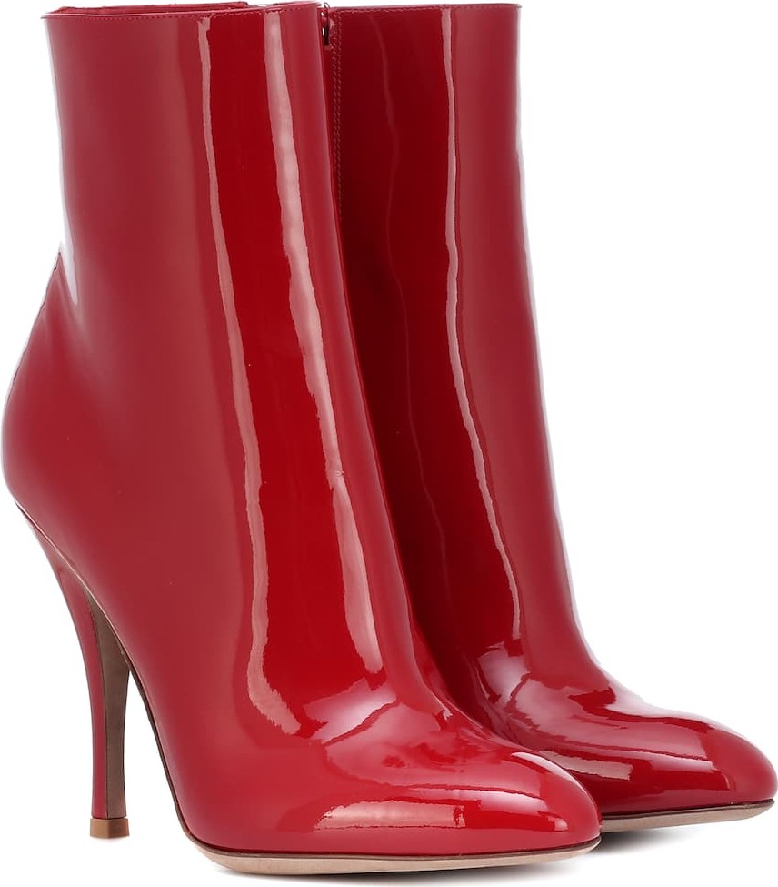 Valentino Valentino Garavani Killer Stud patent leather ankle boots