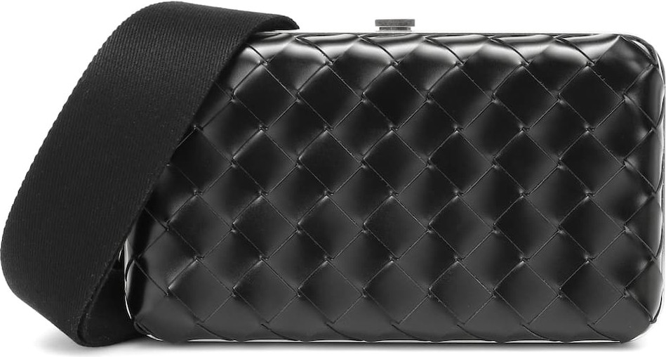 Bottega Veneta Messenger intrecciato leather clutch