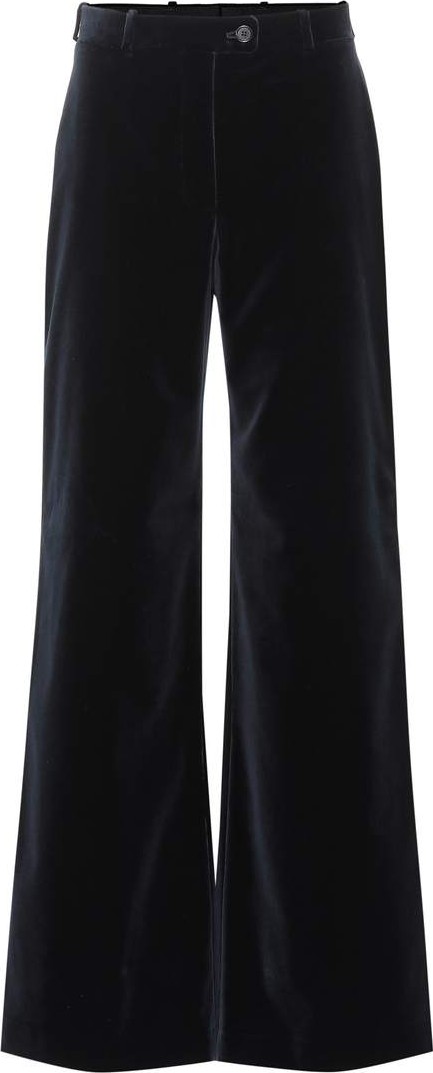 Acne Studios High-rise flared velvet pants