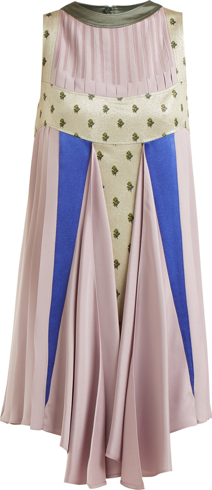 Valentino Floral-jacquard panelled dress