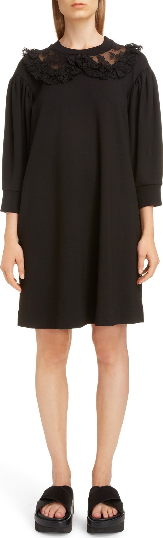 Simone Rocha Frilly Lace Collar Dress