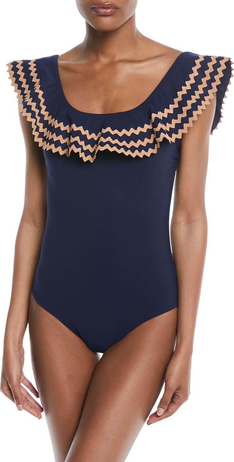 Karla Colletto Zola Ruffle Silent Underwire One-Piece Swimsuit