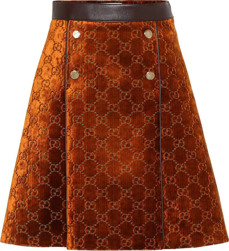 Gucci GG velvet skirt