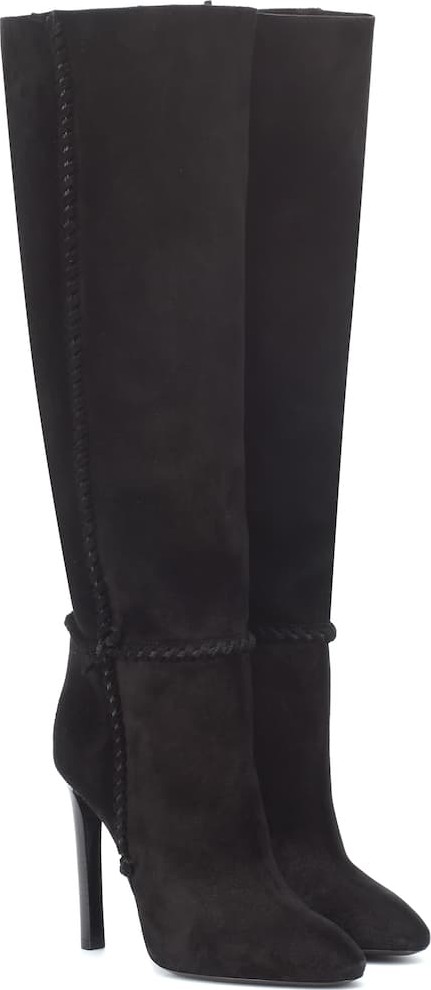 Saint Laurent Mica 105 suede knee-high boots