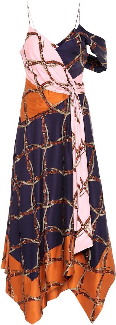 Jonathan Simkhai Printed satin maxi dress