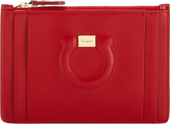 Salvatore Ferragamo Gancio City Leather Cardholder
