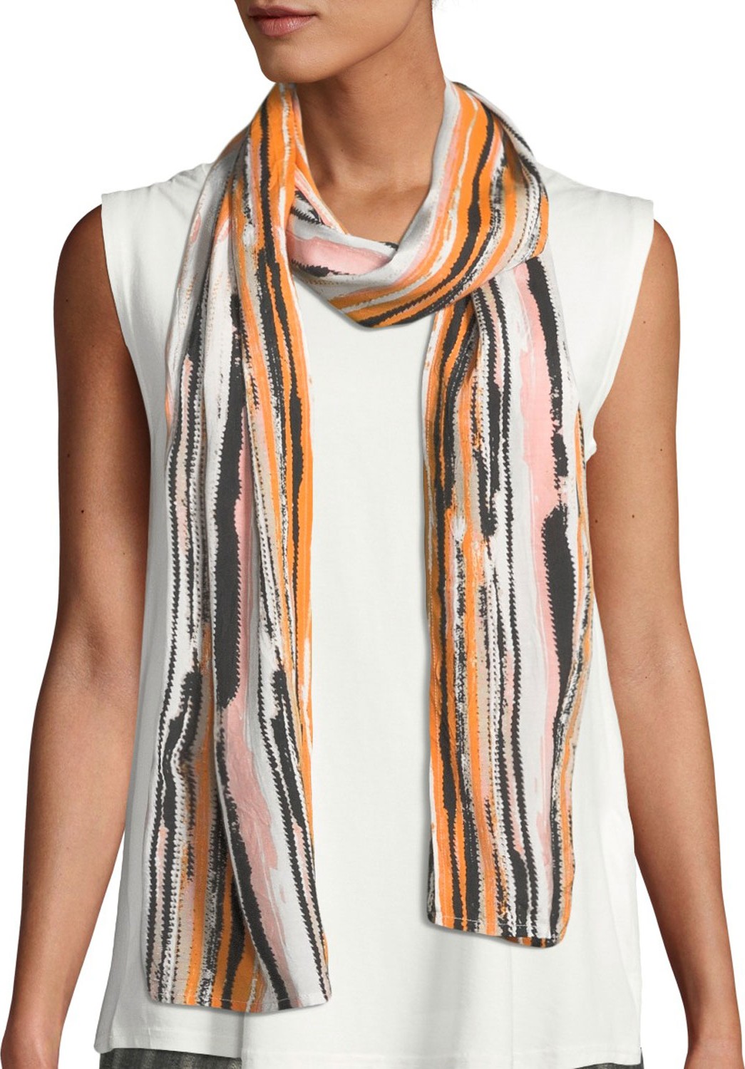 Masai Busy Striped Shantung Scarf