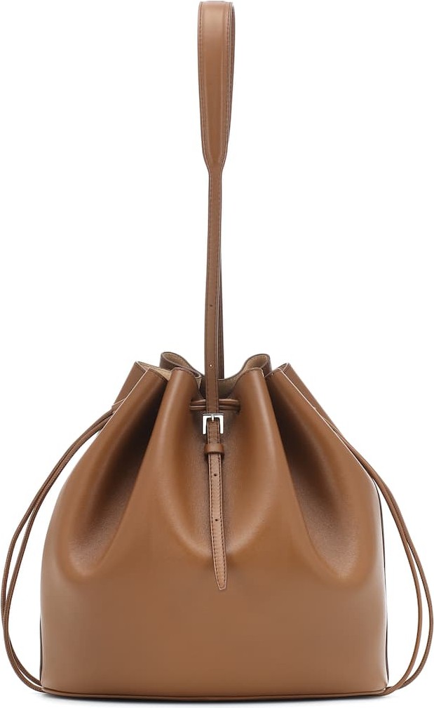 Jil Sander Medium drawstring leather bucket bag