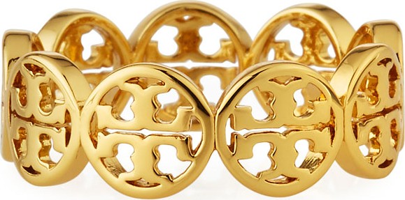 Tory Burch Frozen Logo Ring, Size 7