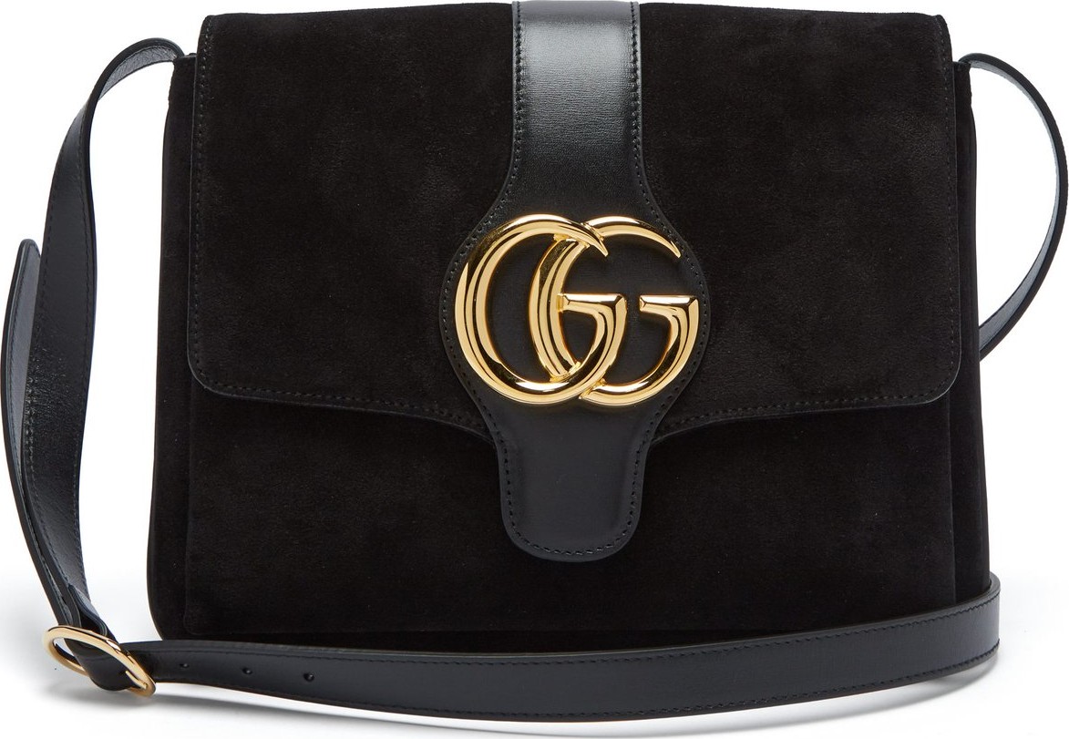 Gucci GG Arli suede and leather cross-body bag