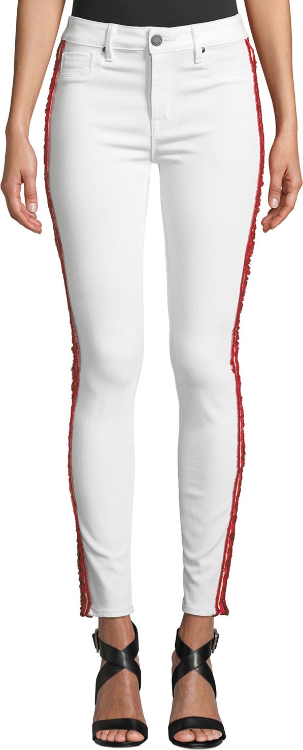 Parker Smith Ava Mid-Rise Ankle Skinny Jeans with Side Ribbon