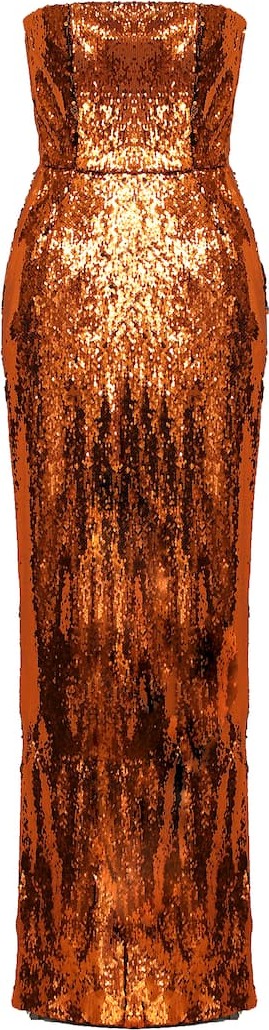 Alexandre Vauthier Sequined strapless gown