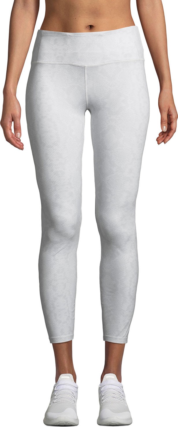 Varley Crenshaw Mid-Rise Snake-Print Yoga Tights Varley Crenshaw Mid-Rise Snake-Print Yoga Tights
