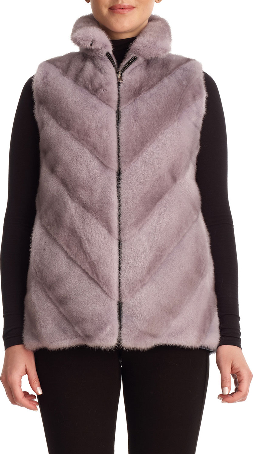 Gorski Chevron Mink Chevron Vest
