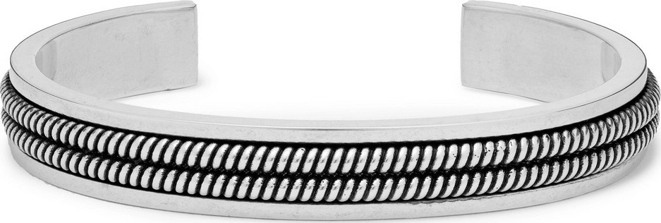 Saint Laurent Oxidised Silver-Tone Cuff