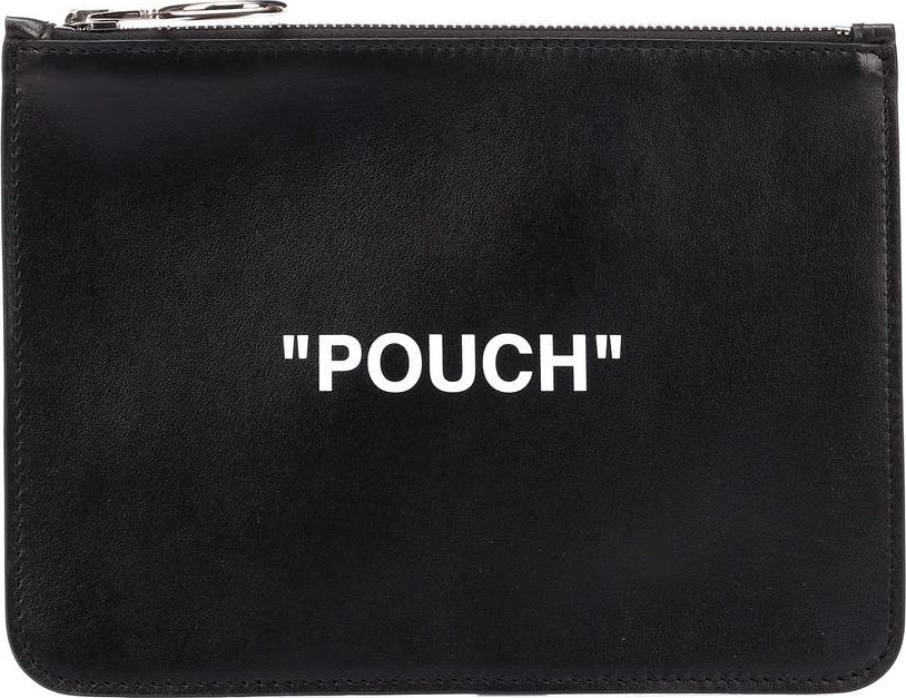 Off White Quote leather pouch