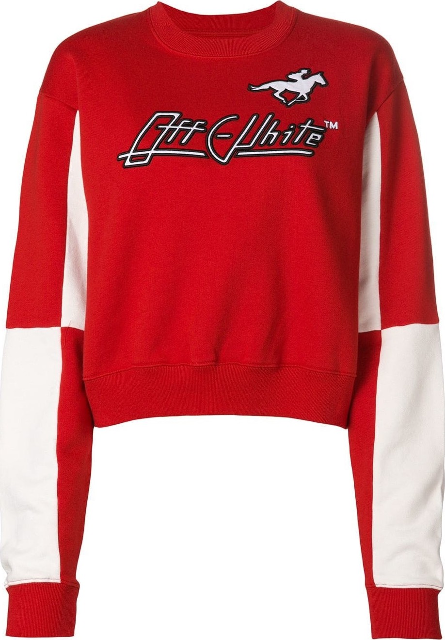 Off White crop crewneck sweater