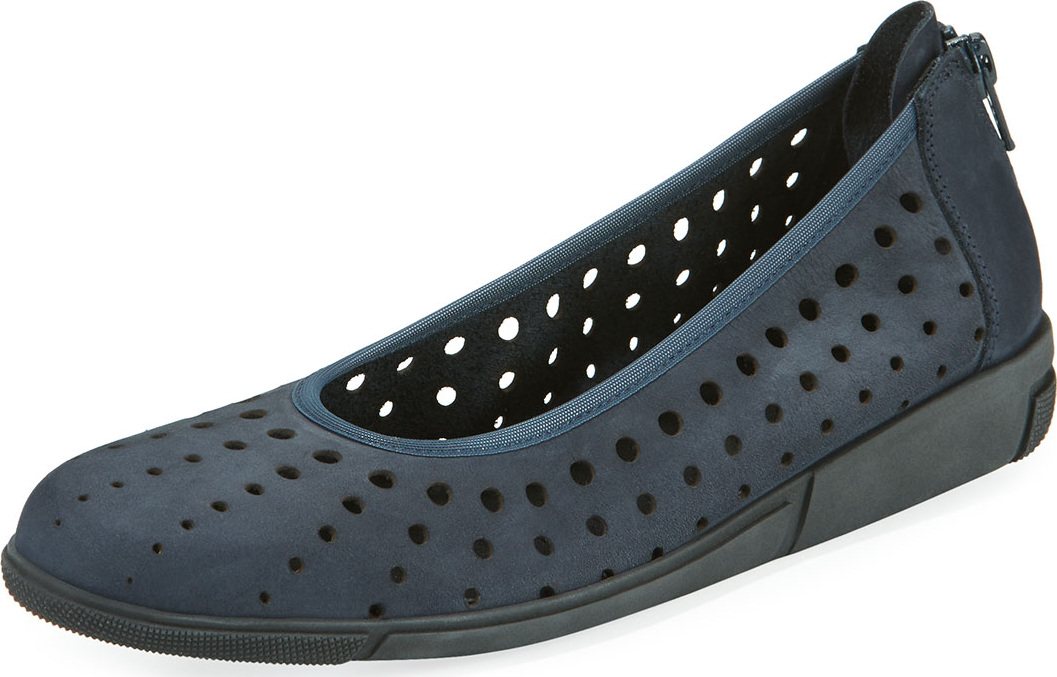 Sesto Meucci Dova Perforated Slip-On Flat, Navy