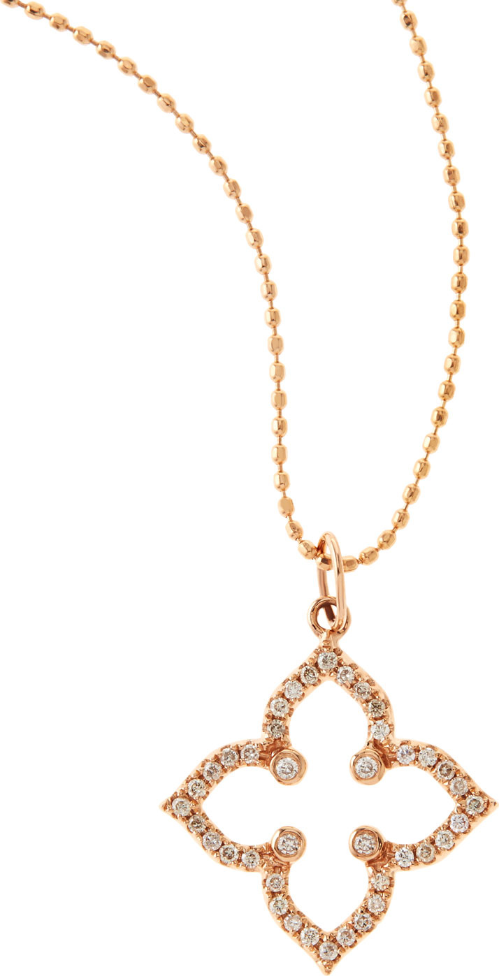 Sydney Evan 14K Moroccan Star Necklace with Diamonds