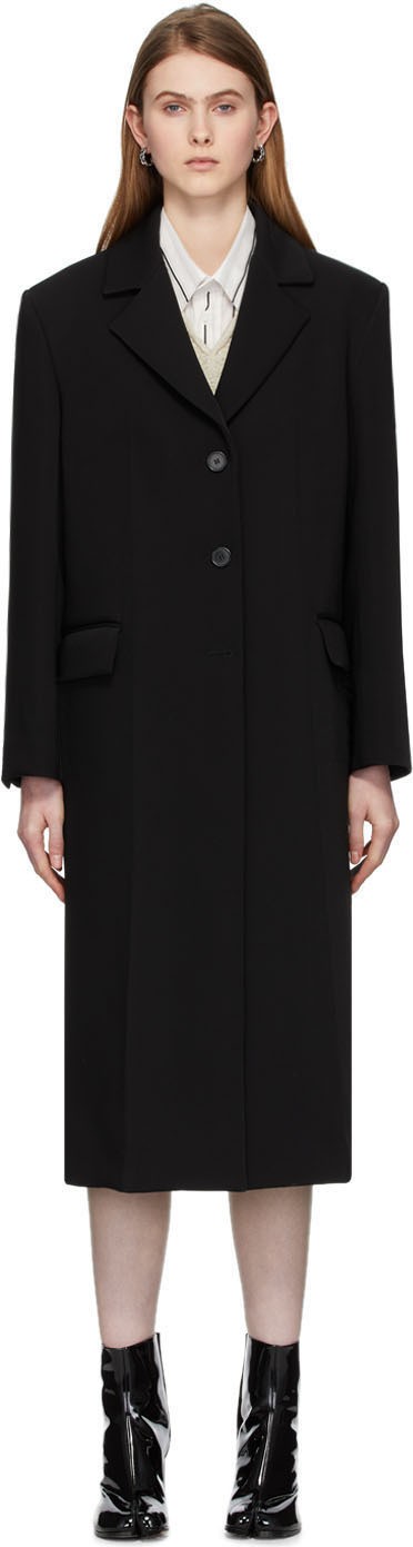 Maison Margiela Black Scuba Bonded Coat