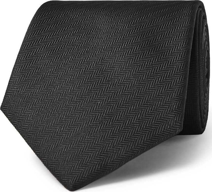 Brioni 8cm Herringbone Silk Tie