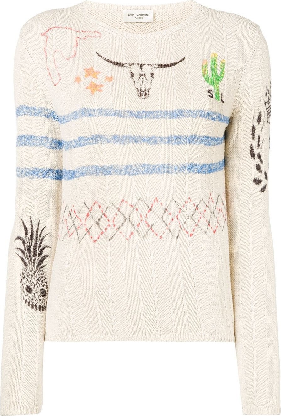 Saint Laurent Arizona print sweater