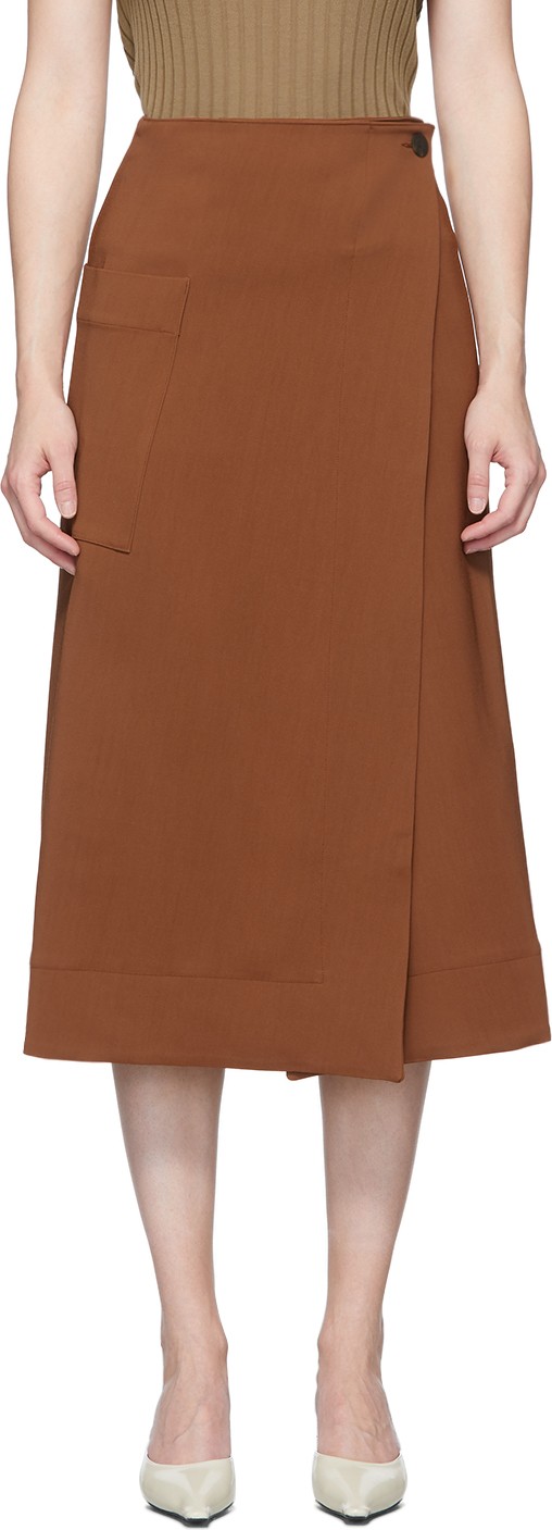Studio Nicholson Red Bude Wrap Skirt