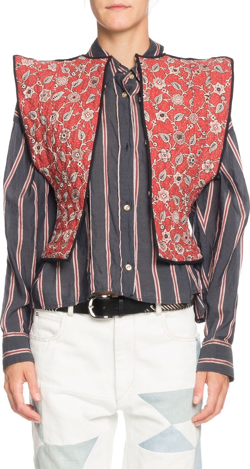 Isabel Marant Etoile Mandie Reversible Quilted Linen Vest
