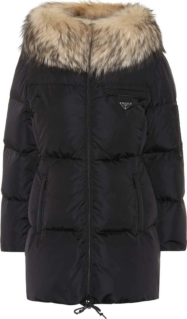 Prada Fur-trimmed quilted down jacket
