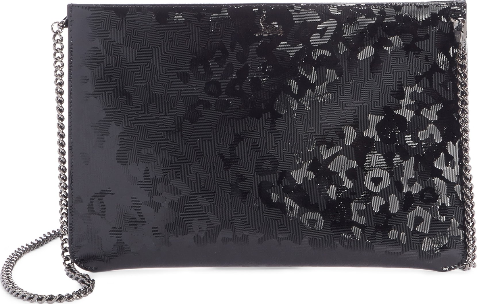 Christian Louboutin Loubiclutch Panthera Patent Leather Clutch