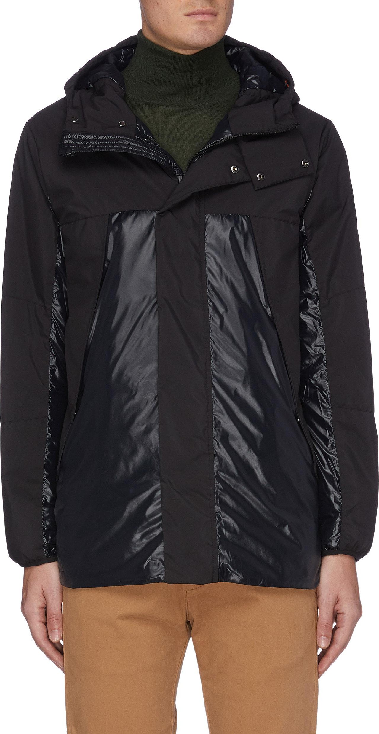 Save The Duck Panelled hooded shell jacket