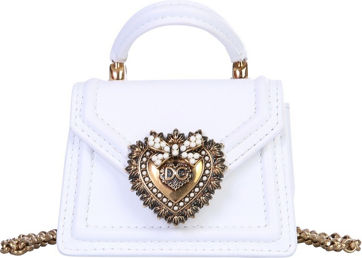 Dolce & Gabbana Optic White Micro Devotion Bag Dolce & Gabbana Optic White Micro Devotion Bag
